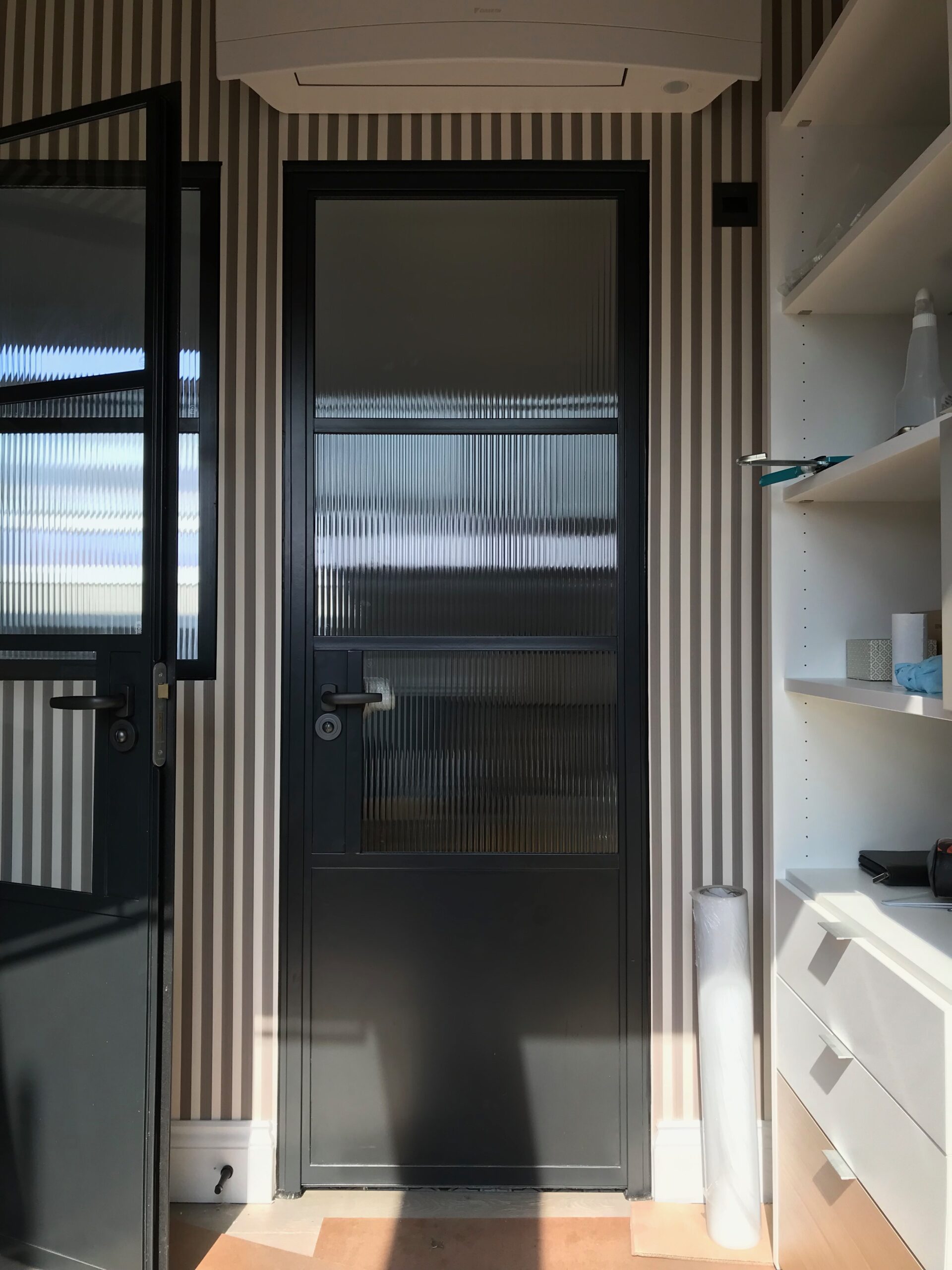 Original Steel Door Reeded glass Design Plus SU MEI W8